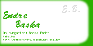 endre baska business card